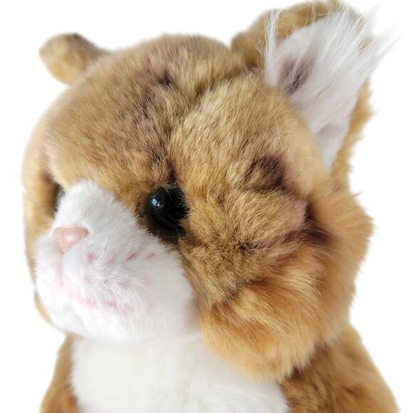 Realistic Maine Coon Cat Manny Realistic Plush Stuffed Animal Toy Brown White - Picture 9 of 16